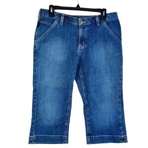 Carhartt Capri Jeans Women Size 10 Original Fit Cropped Blue Denim Pants